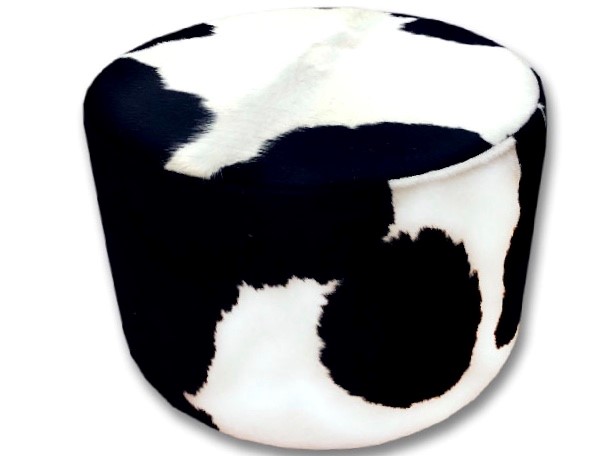 Round Ottoman B W The Cowhide Company, Cowhide Ottoman Round