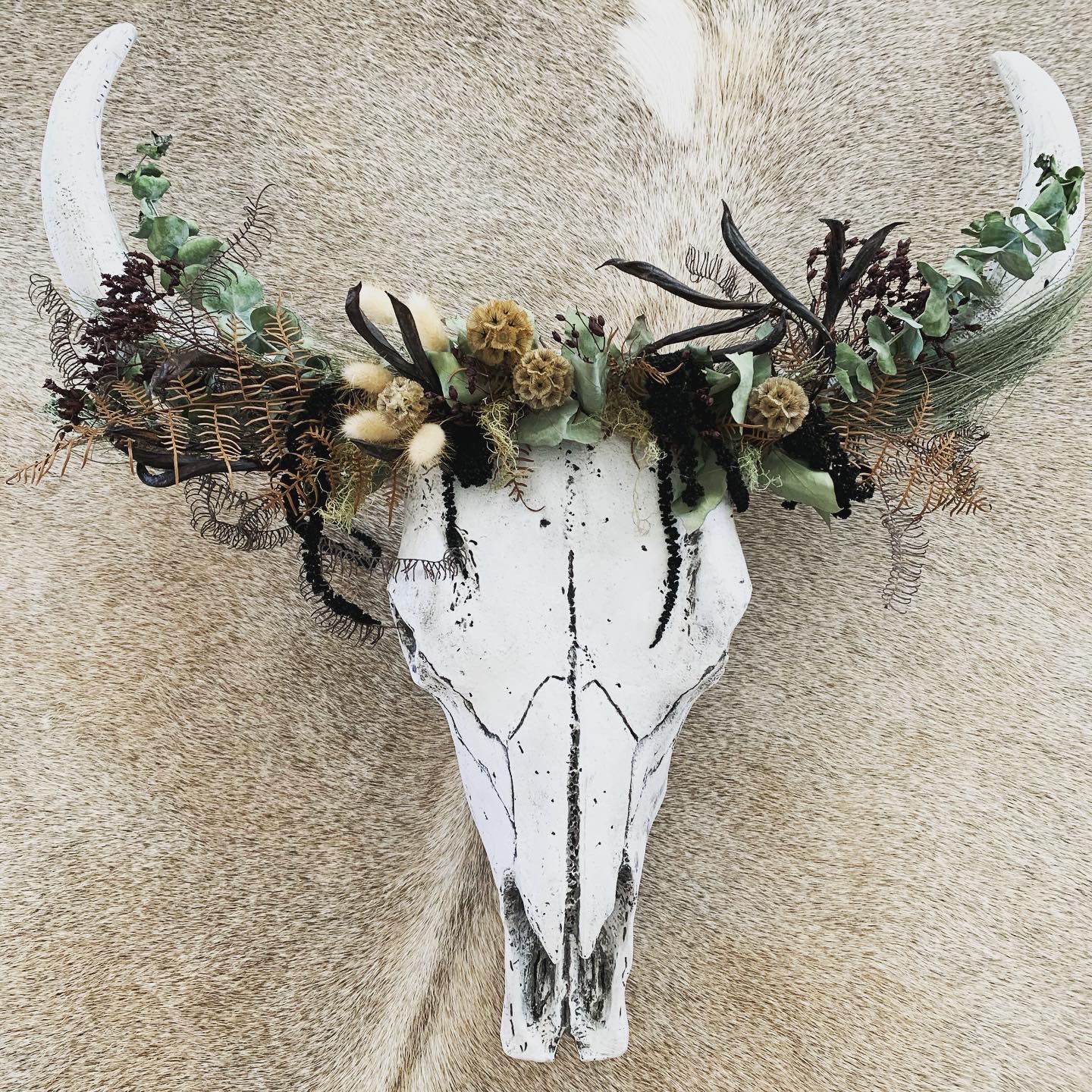 Bull Skull Black The Cowhide Company